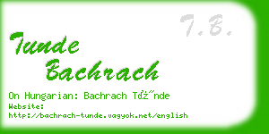 tunde bachrach business card